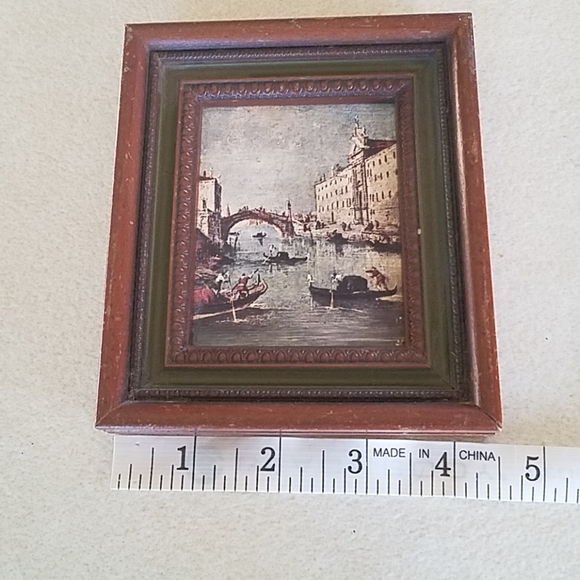 VTG Venice gondola scene small unsigned picture - Picture 3 of 6